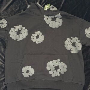 Black denim tears cotton wreath Hoodie